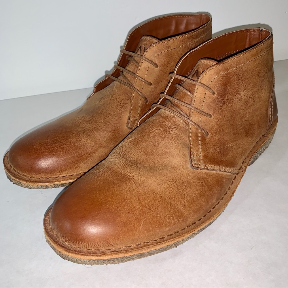 Men’s Brown Leather Chukka Boots Size 11